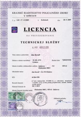 Licencia EZS